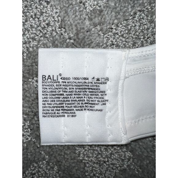 42DDD Bali Bra Minimizer Back Side Smoothing Underwire White Lightly Lined NEW - Picture 7 of 8